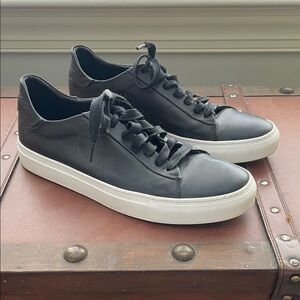 Wings + Horns Black Leather Sneakers